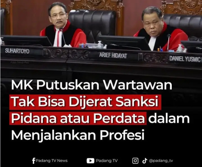 Jalankan Tugas, Wartawan Tak Bisa Dijerat Pidana Maupun Perdata